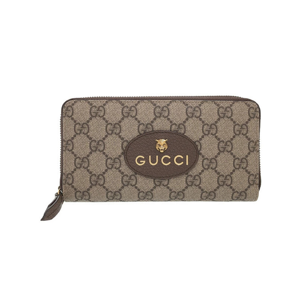 Gucci Neo GG Supreme Zip Around Wallet Round Zipper Long